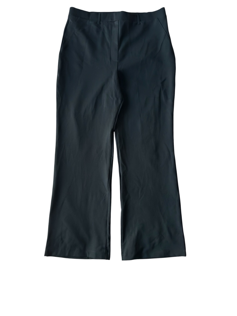 Quince Women’s Ultra-Stretch Ponte Bootcut Pull On Pants Size L Black